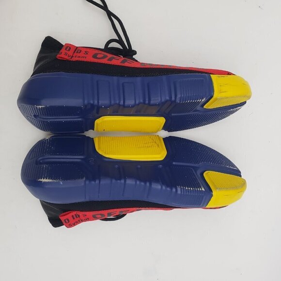 OFF-WHITE SHOES Red Blue Yellow Black Size 37 Womens 6.5 Boys 5 - Picture 8 of 9